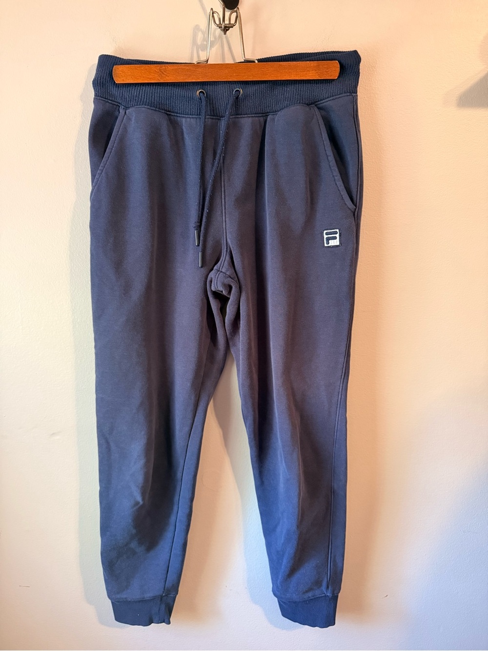 Fila Womens Navy Blue Jogger Sweatpants Size S comfy cozy loungewear